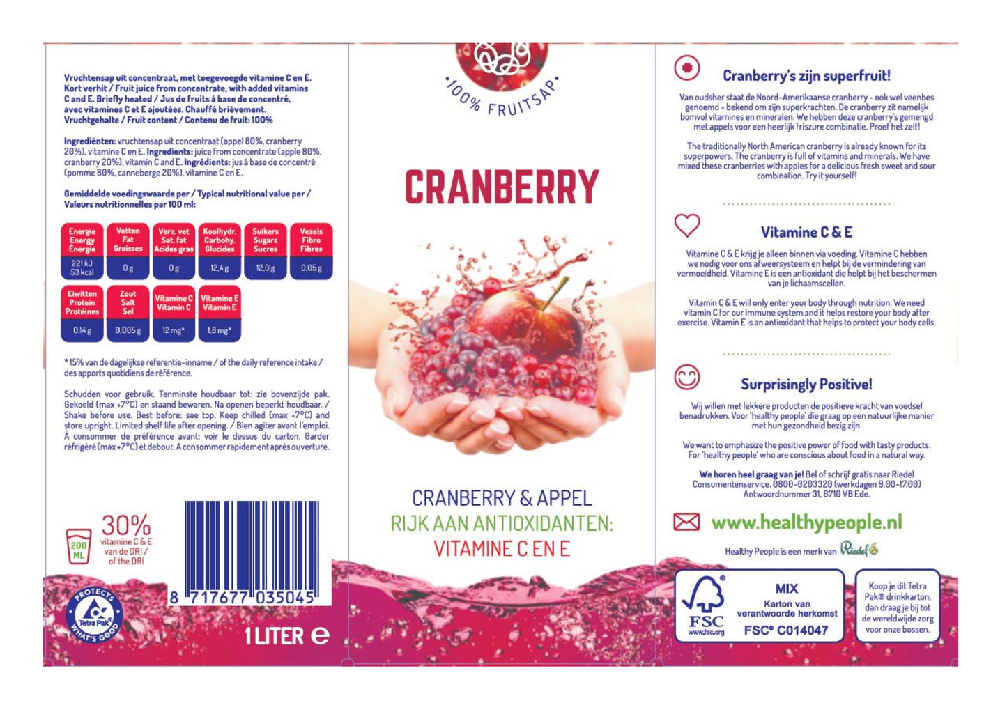 HP Cleansing Cranberry ( 6 x 1l )