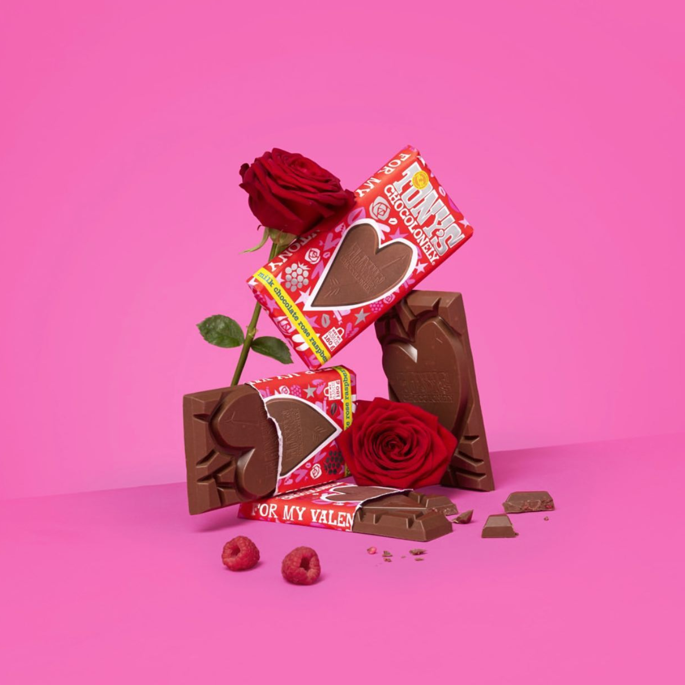 Milk Chocolate Rose Raspberry ( 5 x 180gr )